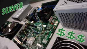 Scrapping A Server Computer For The Motherboard Power Supply Hard Drive & Wires At an Ewaste Center